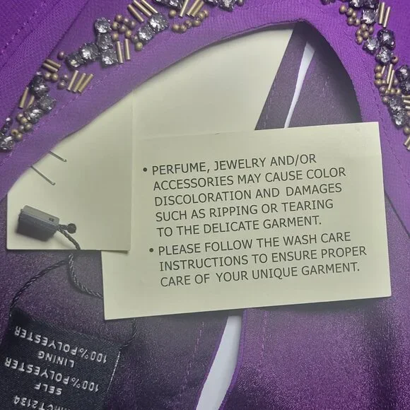 M M Couture Womens Beaded V - Neck Lined Tank Top New with Tags Size Small - Picture 4 of 15